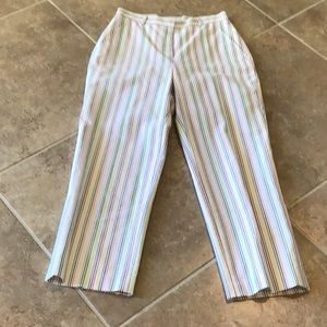 Brooks Brothers 346 seersucker pants, multicolor stripes, size 4